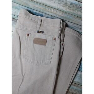 Wrangler 936TAN Men's Jeans Light Brown Size 38x34 Cowboy Cut Slim